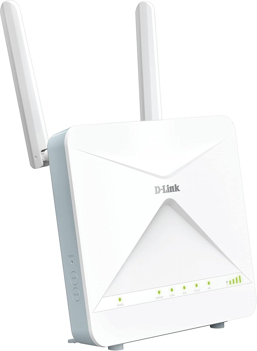 D-Link G415/E EAGLE PRO AI AX1500 Mobilfunk-Router, 4G LTE Cat4 bis 150 Mbit/s, Dualband Wi‑Fi 6, 3x Gigabit LAN, Mesh, SIM Steckplatz, EU