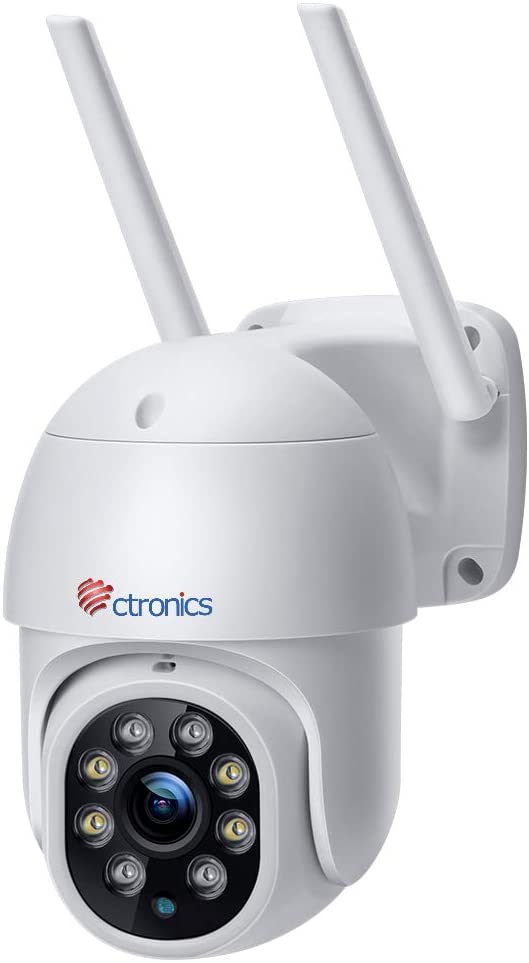 Ctronics PTZ Surveillance Camera 1080P Night Vision in Colour 2-Way Audio IP66
