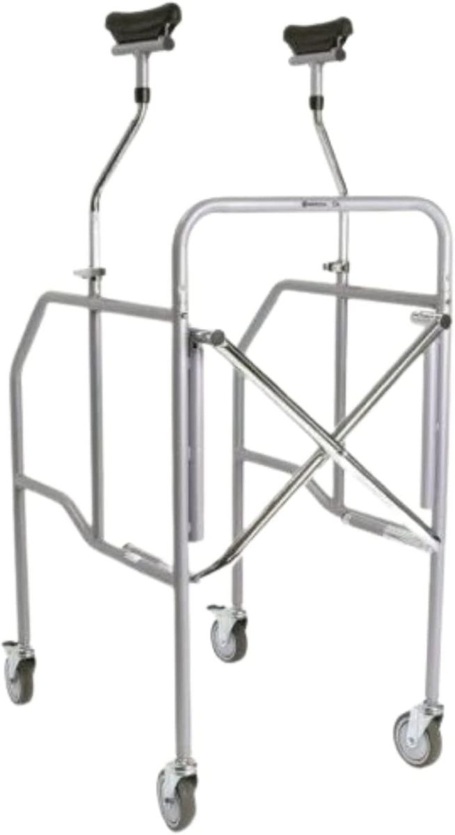 Farma Gehhilfe für Senioren und Behinderten, zerlegbar, 4 Räder, zusammenklappbar, verstellbar, 17,2 kg