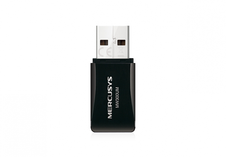 Mercusys MW300UM WLAN Adapter, WiFi Stick bis zu 300MBit/s, 2,4GHz, Mini Größe, geeignet für Windows 10/8/7/XP, WPA und WPA2-Verschlüsselungs-Standard N300