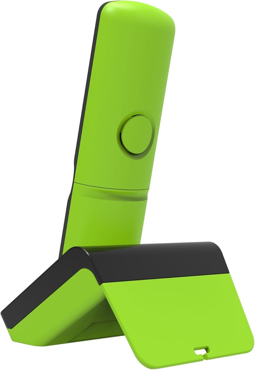 Alcatel S280 Schwarz/Grün Schnurloses DECT-Telefon mit Blockierung von unerwünschten Anrufen, großes Display mit orangefarbener Hintergrundbeleuchtung, Freisprechfunktion, 3 Direktspeichertasten