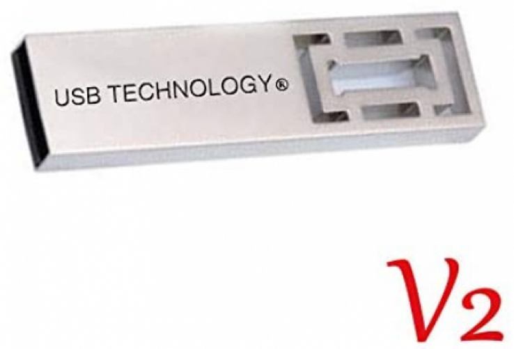 USB TECHNOLOGY 1024 GB / 1024 Go (1 to 1 Tb) USB Stick V2 Real Capacity High Speed Silver Flash Memory