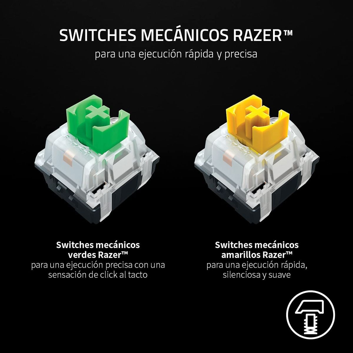 Razer BlackWidow V3 Mini Gaming Keyboard Dual Wireless Yellow Switches ESP Layout - QWERTY