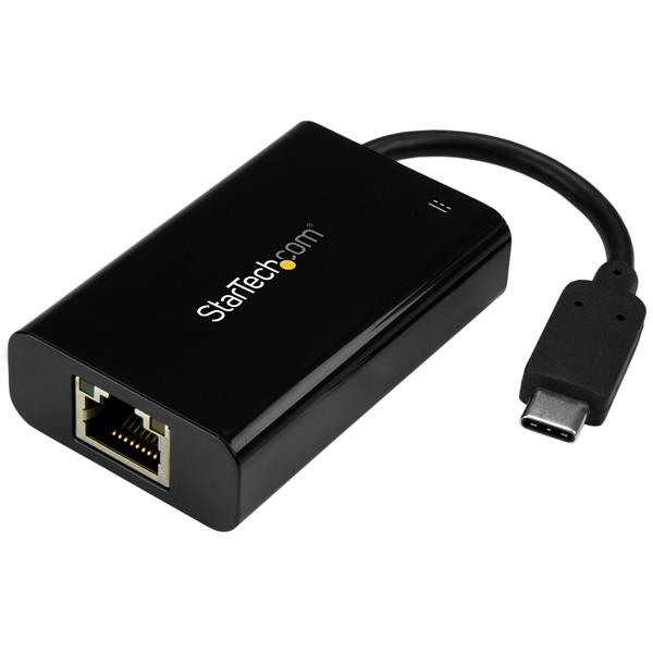 StarTech.com USB-C auf Gigabit Netzwerk Adapter mit PD 2.0 - USB 3.1 Typ-C 1Gbit/s NIC/Netzwerkadapter - USB-C/TB3 auf 1GbE RJ45/LAN - Windows, MacOS, Chromebook - Schwarz