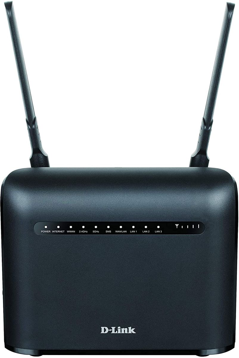 D-Link DWR-953V2 LTE Cat4 Wi-Fi AC1200 Router (4G Download bis zu 150 Mbps, AC1200 Wi-Fi, 4 x Gigabit Port, Gigabit Internet Port, externe Antennen, Für alle Netze freigeschaltet) RouterV2|4G/LTE|WiFi 5|Gigabit Ethernet