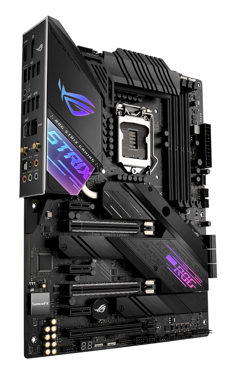 ASUS ROG Strix Z490-E Gaming 90MB12P0-M0MAY0 Mainboard ATX LGA1200 Intel Z490, DDR4 128GB, WLAN, Bluetooth 5.1, 2.5GbE, M.2, SATA III, UEFI