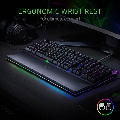 Razer Huntsman Elite Gaming Keyboard Opto-Mechanical Purple Switches UK-Layout