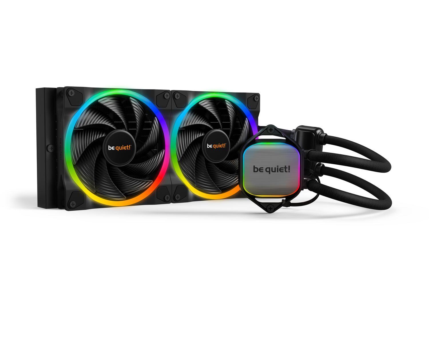 be quiet! Pure Loop 2 FX 280mm All-in-One-Flüssigkeitskühler, 2x 140mm PWM-Lüfter, RGB, kompatibel mit AM5/LGA1700, Schwarz