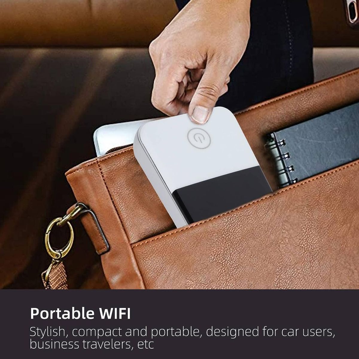 Garsentx Mobiler WLAN Router, Mobiler WLAN Router mit SIM Karte, 2100mAh, Mobiler Hotspot für 10 Geräte 3G/4G Wireless Reise WLAN Router Amerika Version Entsperrter Drahtloser Mobiler Hotspot MF-935D-L