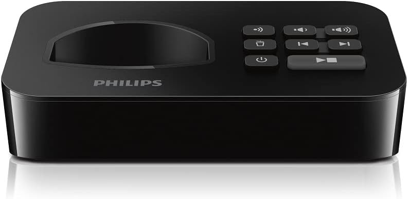 PHILIPS Festnetztelefon D2651B/01 Single - Schnurloses Telefon mit Anrufbeantworter - 1'6-Zoll-Display - Telefonbuch - Rufnummernerkennung - Kurzwahltasten - große Reichweite - Schwarz