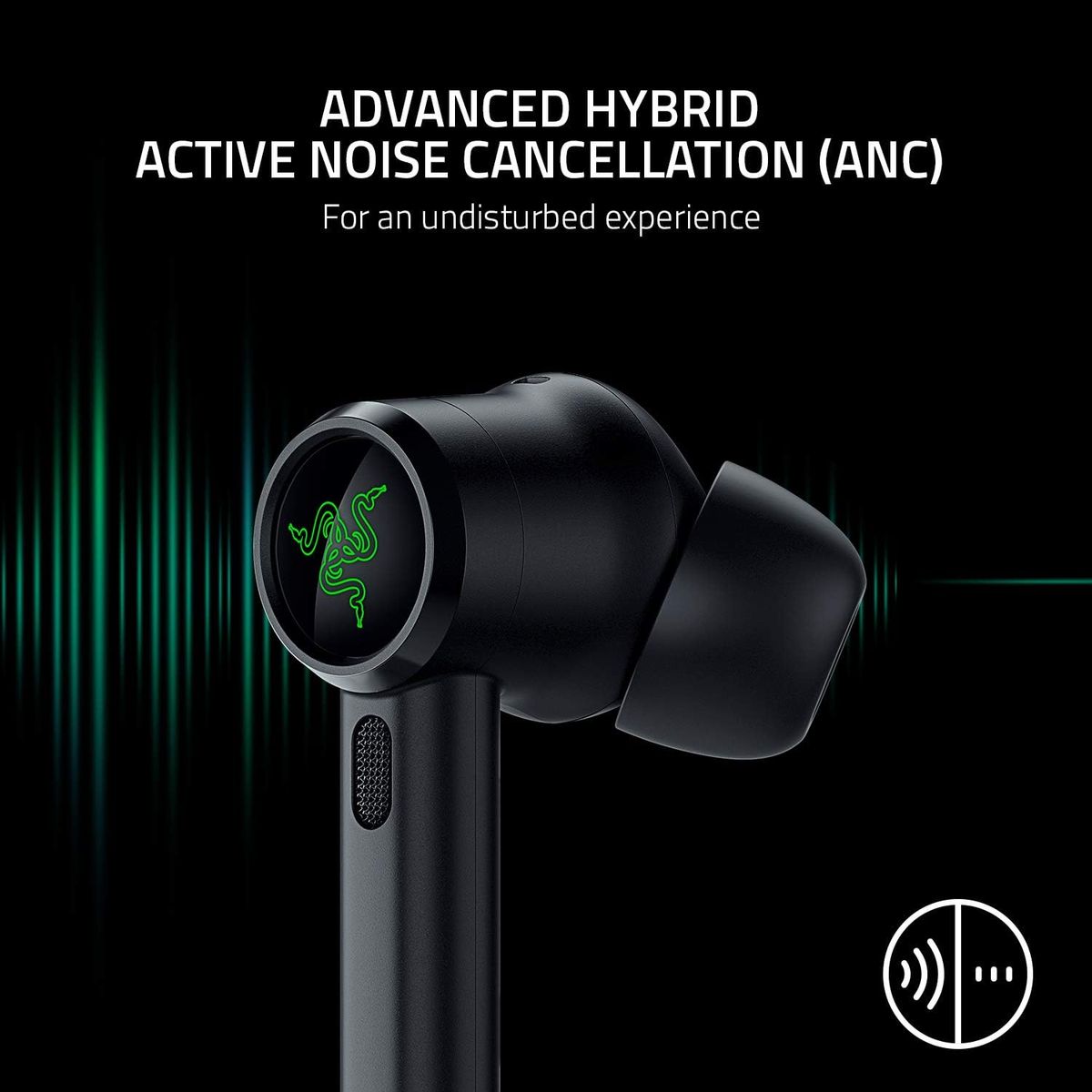 Razer Hammerhead True Wireless Pro Mobile Headset InEar Stereo BT ANC Black 2