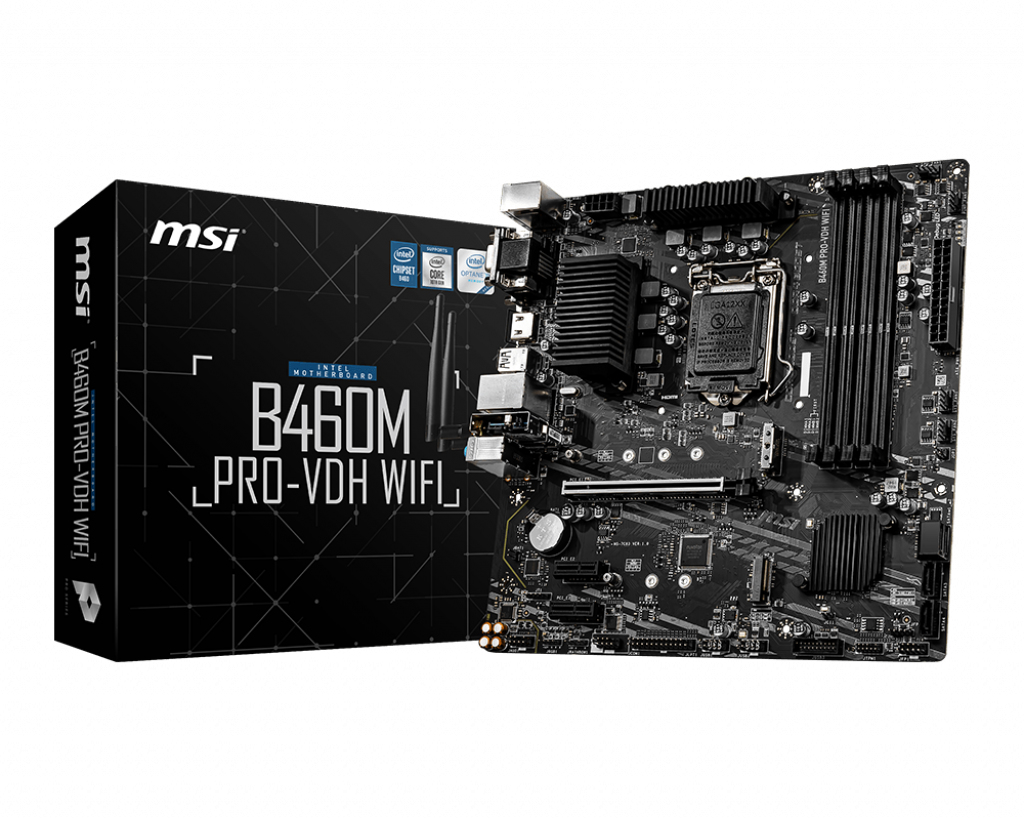 MSI B460M PRO-VDH WiFi Intel LGA1200 DDR4 M.2 USB 3.2 Gen 1 HDMI WLAN M-ATX Gaming Motherboard