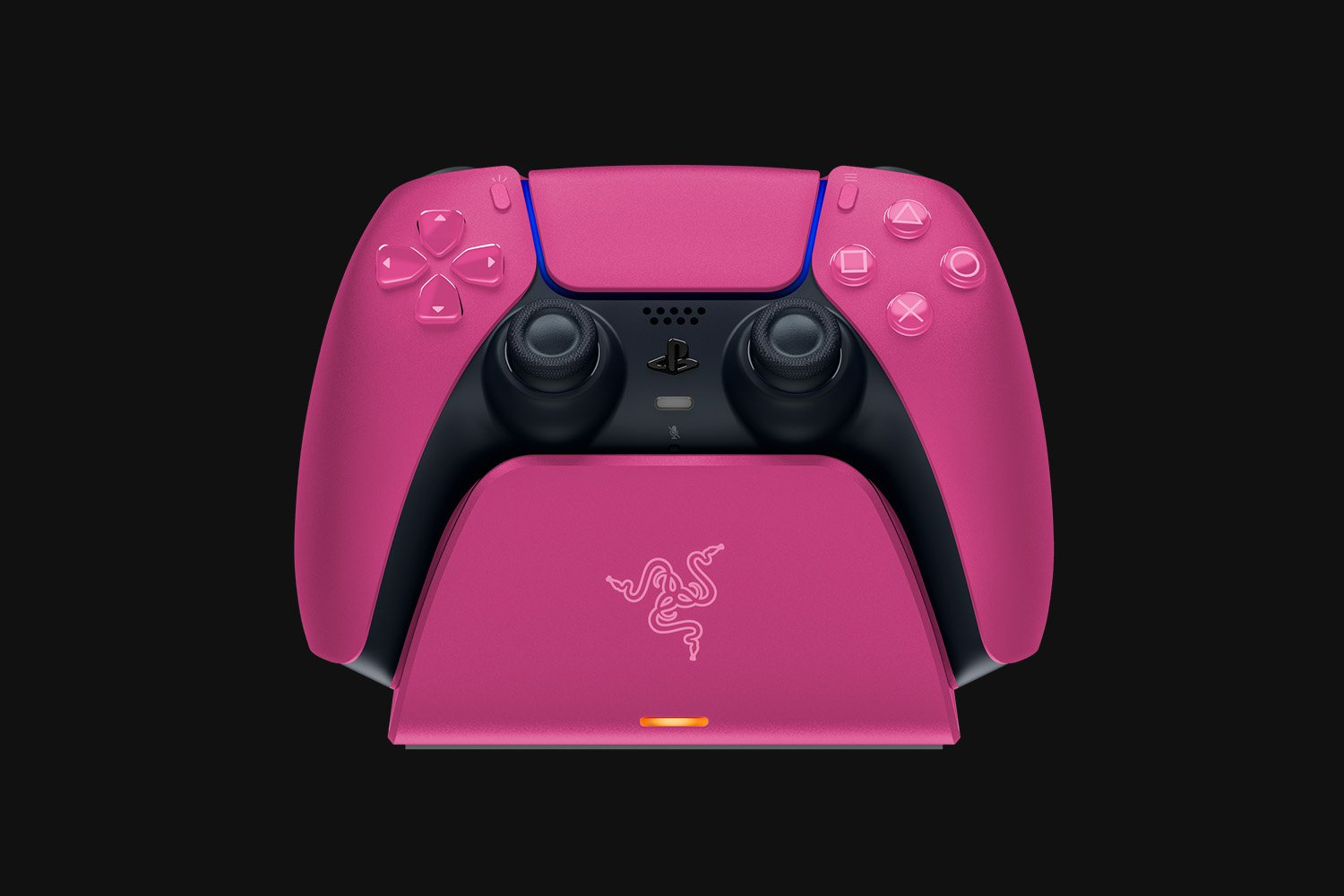 Razer RC21-01900600-R3M1 Schnellladestation für PS5 Wireless-Controller, Schnellladung, gebogenes Schalen-Design, einhändige Bedienung, USB, Pink