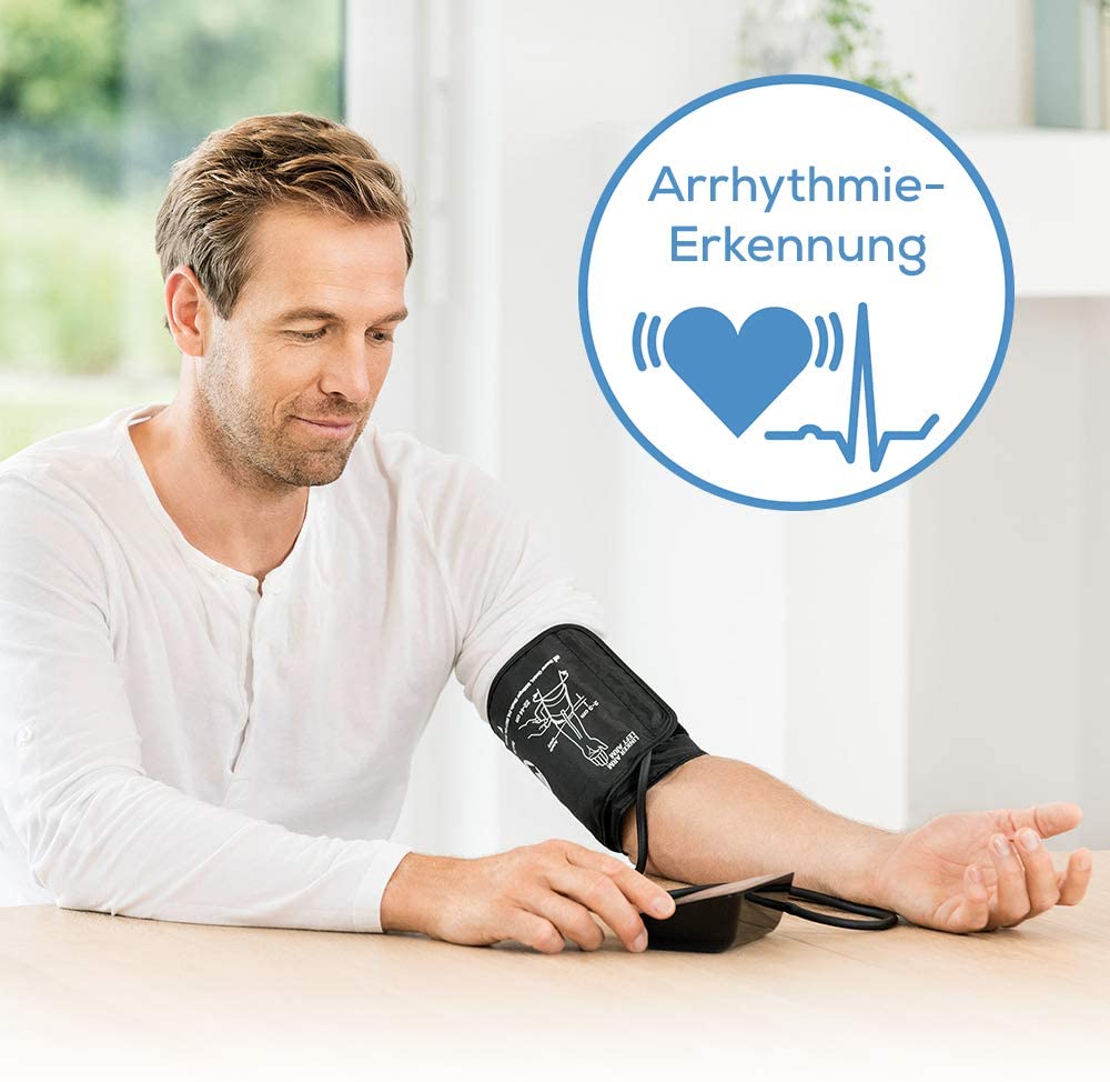 Beurer BM 54 Upper arm blood pressure monitor, digital blood pressure monitor with XL display, app connection with certified data protection, arrhythmia detection, large cuff for upper arms from 22-44 cm App networking via Bluetooth.