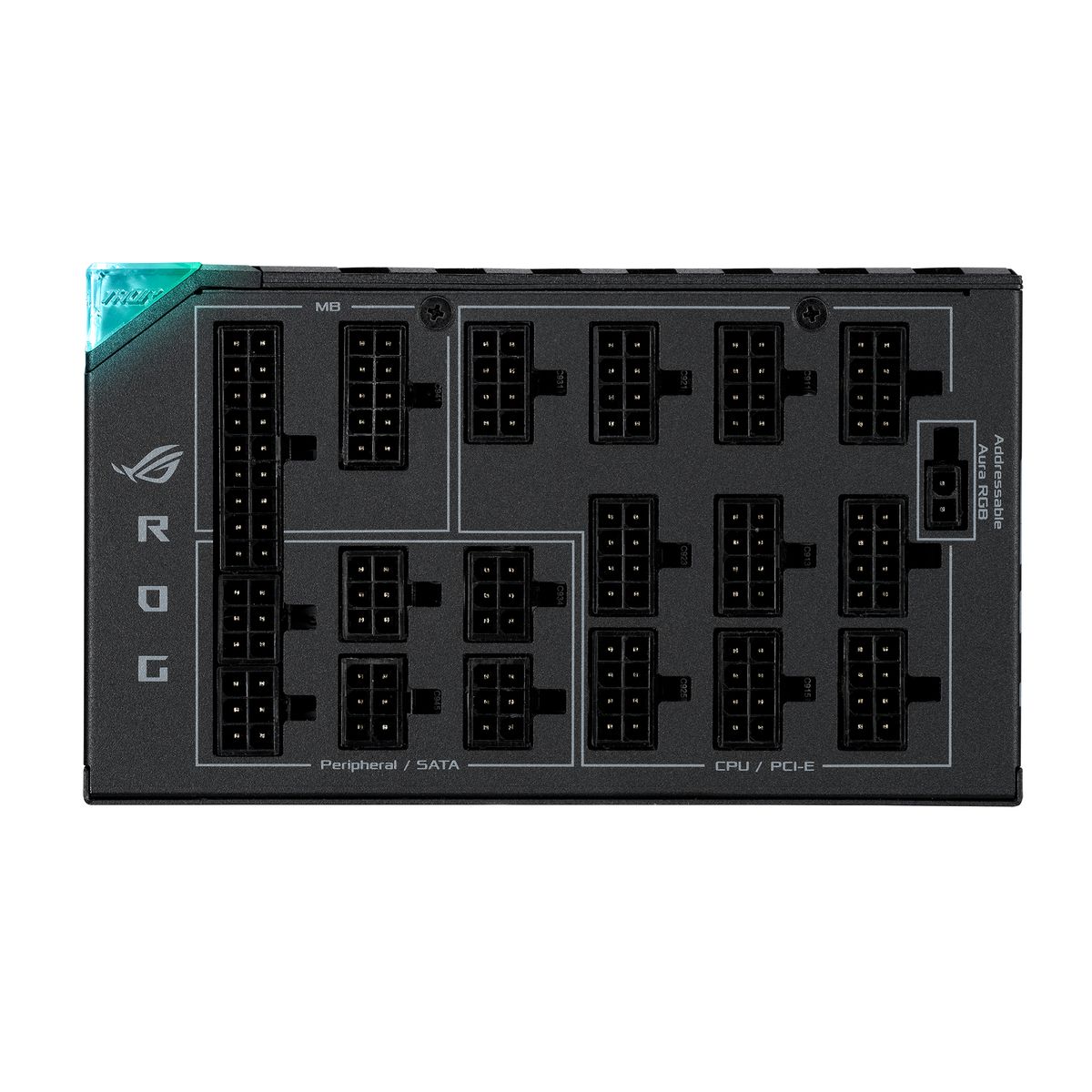 ASUS ROG Thor 1600W Titanium Netzteil ATX Voll modular 80 PLUS Titanium, 135 mm Lüfter, PCIe Gen5 16-polig, Schwarz/Silber