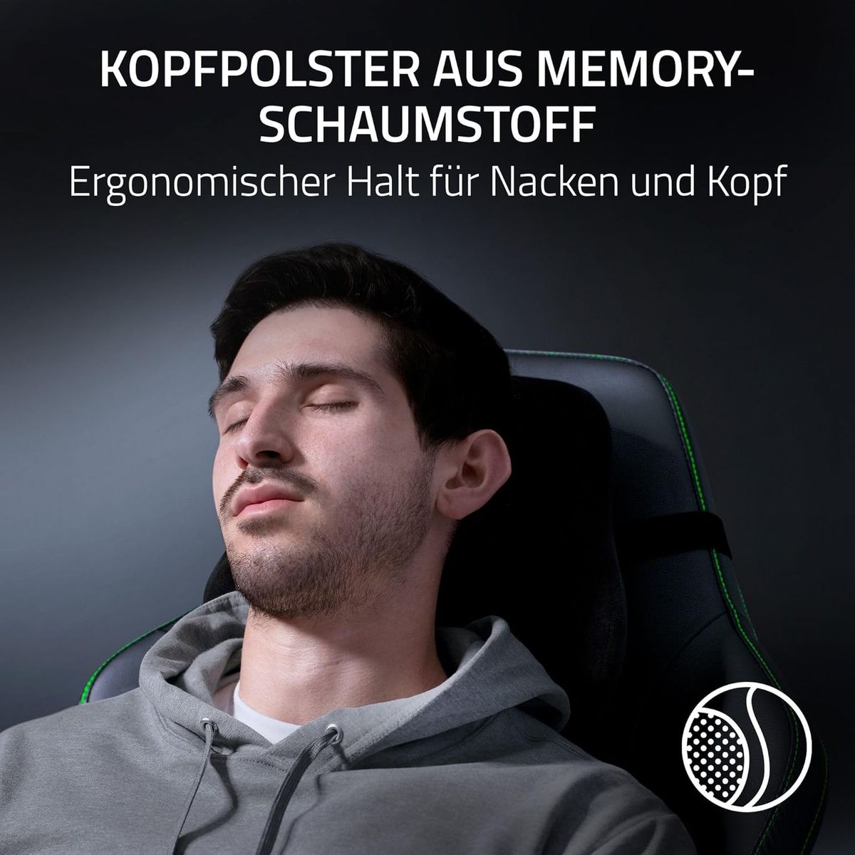 Razer Iskur V2 - Gaming-Stuhl mit adaptiver Lordosenstütze (Polster aus hoch verdichtetem Schaumstoff, Umweltfreundliches lösungsmittelfreies EPU-Kunstleder, 4-D-Armlehnen) Grün