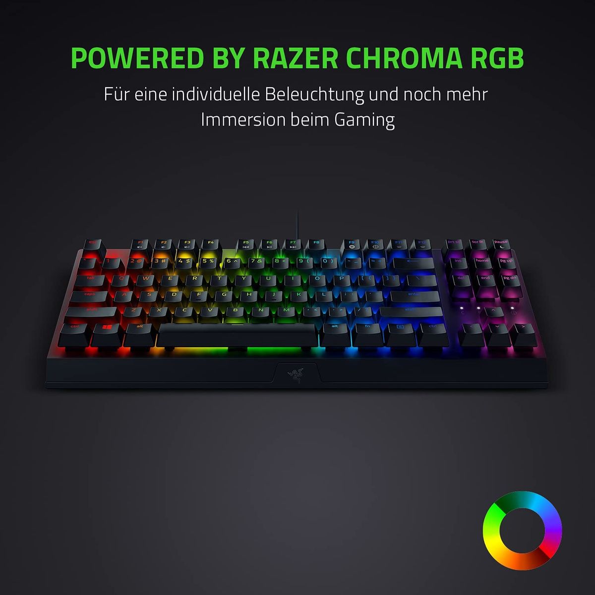 Razer BlackWidow V3 TKL Gaming Keyboard Green Switches Chroma RGB DEU Layout QWERTZ