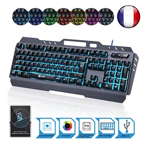 KLIM Lightning Hybrid Halbmechanisches Gaming Tastatur FR-Layout