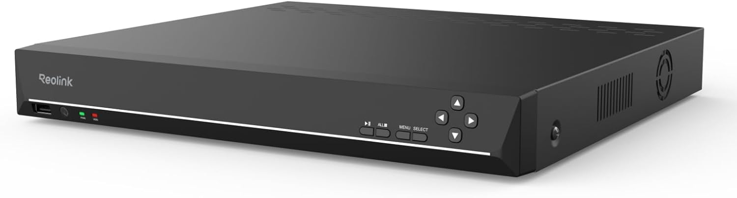Reolink RLN36 36-Kanal NVR Netzwerkrekorder, 3 HDD-Einschübe bis 48 TB, PoE-Support, 4K/16MP, HDMI, USB 3.0