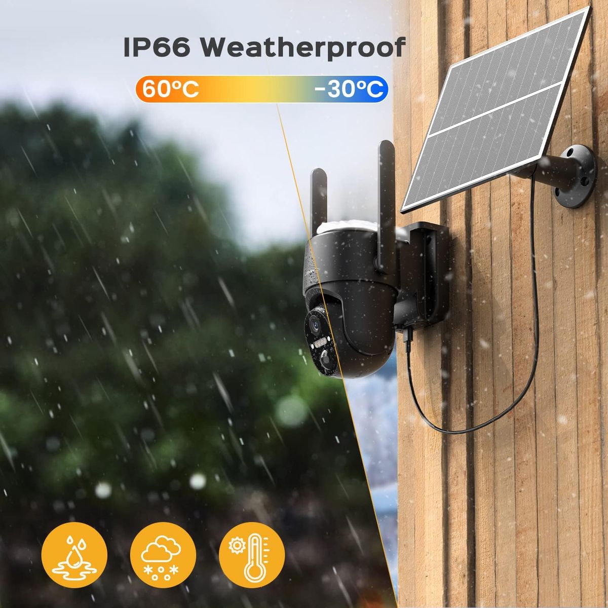 Lemnoi 3G/4G LTE Überwachungskamera Aussen Akku mit SIM Karte und SD Karte, 2K PTZ Kabellos Solar Kamera Outdoor mit Solarpanel, Farb-Nachtsicht, 355°/100° Schwenkbar, PIR Erkennung, Wasserdicht