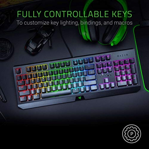 Razer BlackWidow Gaming Keyboard Green Switches Chroma RGB US-Layout ISO