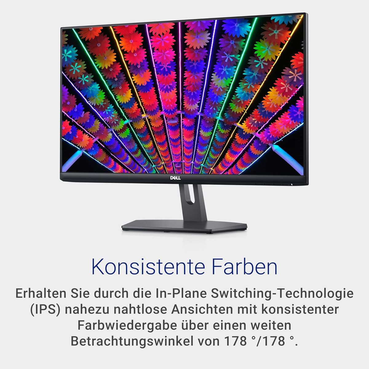 Dell S2421NX 24-Zoll-Monitor, Full HD 1920 x 1080, 75 Hz, IPS Anti-Glare, 16:9, AMD FreeSync, 4 ms (Extreme), Neigung, VESA, HDMI, Schwarz/Silber