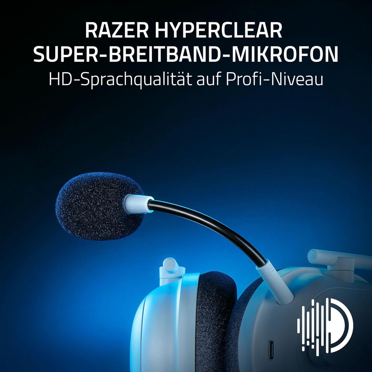 Razer Blackshark V2 Pro (Playstation) - Kabelloses Konsolen E-Sport Headset für PS5 (Triforce 50mm Treiber, HyperSpeed Wireless, FPS-Audioprofile, abnehmbares HyperClear Mikrofon) Weiß