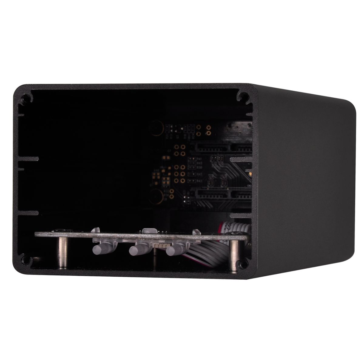 SilverStone SST-DS223, Externes 2,5-Zoll HDD/SSD-Gehäuse, 2 Einschübe, RAID 0/1/JBOD, USB 3.2 Gen 2 (10 Gb/s) Typ-C, UASP, Aluminium, Schwarz