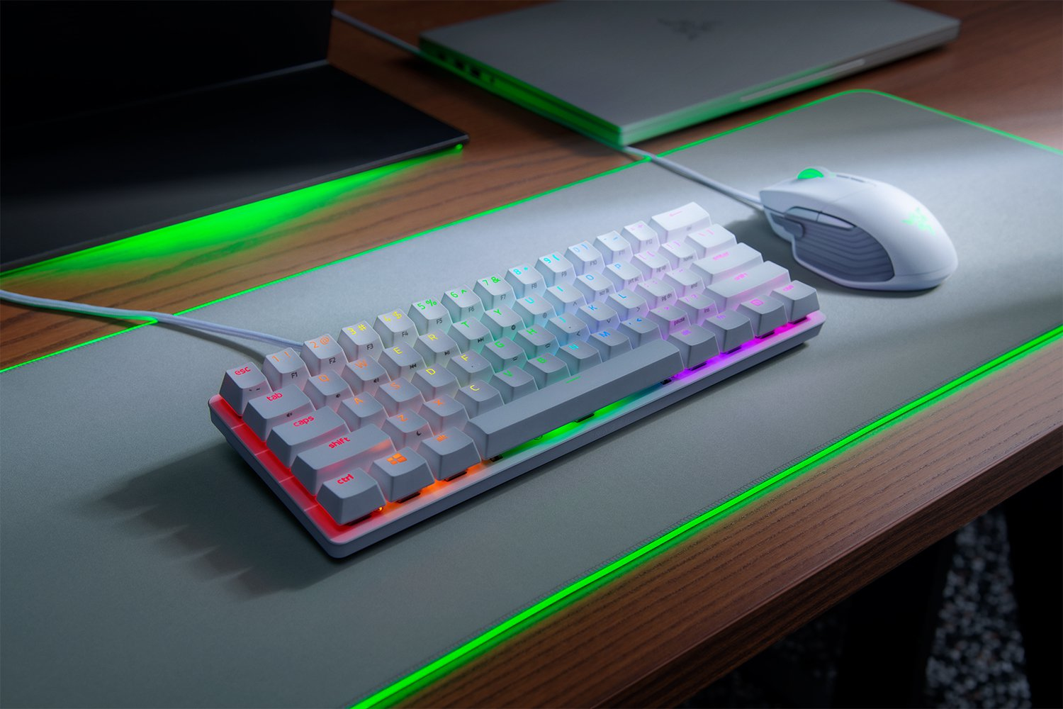Razer Huntsman Mini Gaming Keyboard Optical Purple Switches Chroma RGB DEU Layout QWERTZ