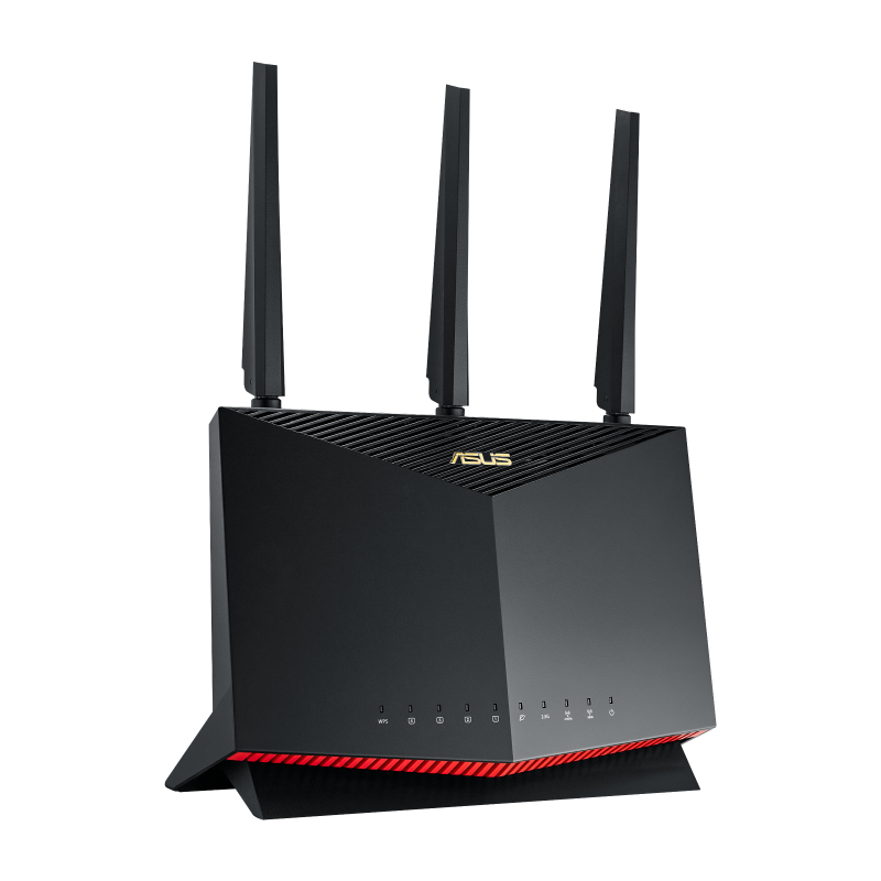 ASUS RT-AX86U Pro AX5700 AiMesh Dual Band WiFi 6 Gaming kombinierbarer Router (Tethering als 4G und 5G Router-Ersatz, PS5-kompatibel, Mobile Game Mode, AiProtection Pro, 2.5G Port, Gaming Port) 5.700 Mbit/s 1x WAN + 4x LAN + 2x USB 3.2