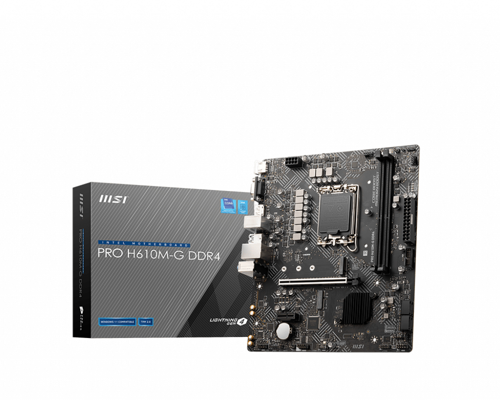 MSI PRO H610M-G DDR4 Motherboard Intel H610 LGA 1700 micro ATX