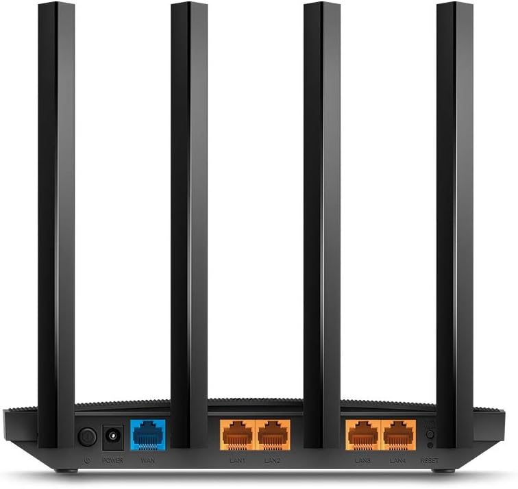 TP-Link Archer C6 Dualband Gigabit WLAN-Router 867Mbit/s 5GHz + 300Mbit/s 2,4GHz 4 Gigabit LAN-Port MU-MIMO IPTV Unterstützt keine DSL-Funktion