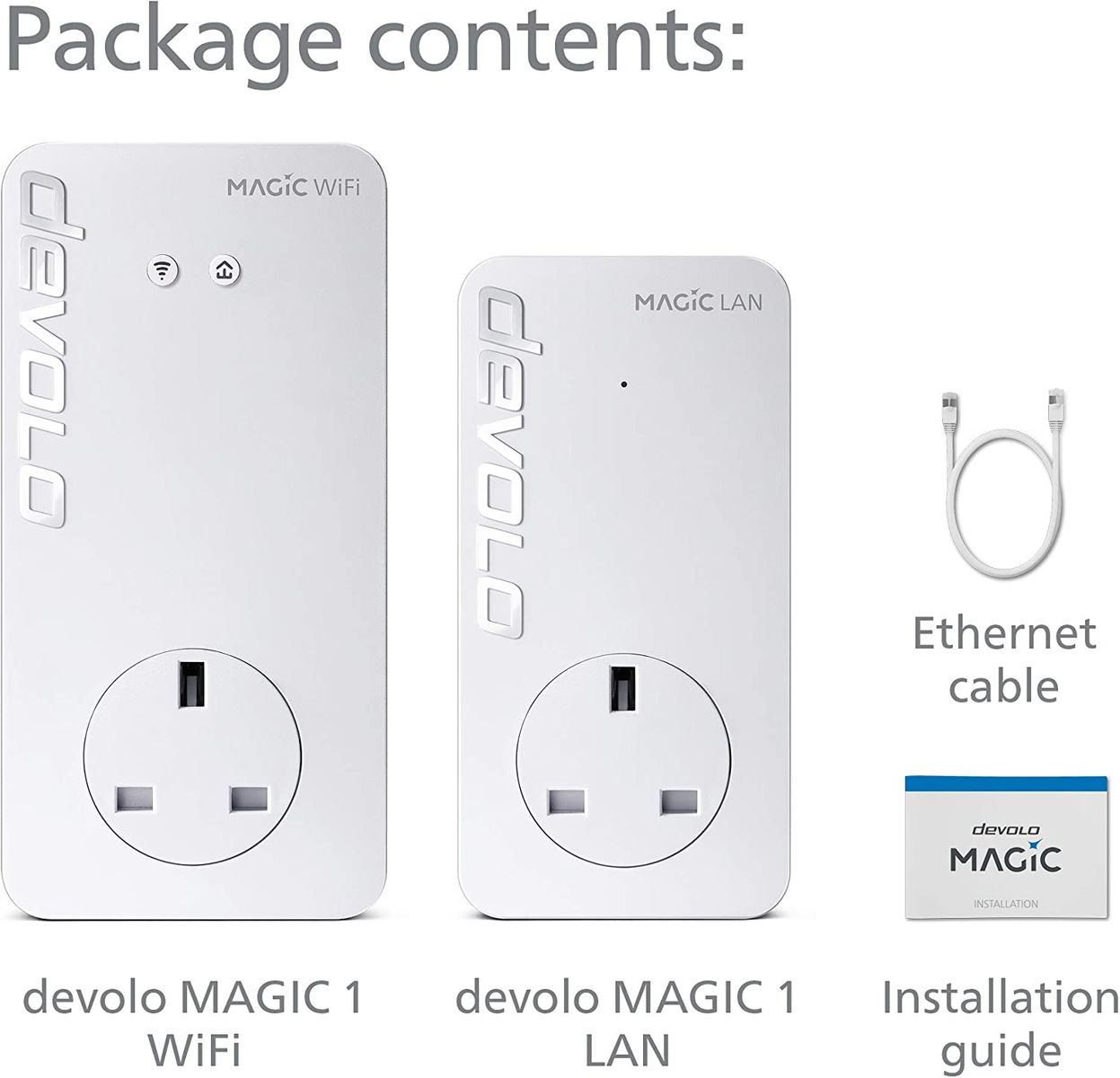 Devolo 8361 Magic 1-1200 Wi-Fi ac Starter Kit: stabiles Heimarbeiten, hohe Leistung (Mesh Wi-Fi, bis zu 1200 Mbps über Powerline, Wi-Fi Ac, Wi-Fi überall, Access Point, 2X Fast Ethernet Ports) MAGIC 1 - 1200 Mbit/s WiFi Starter Kit