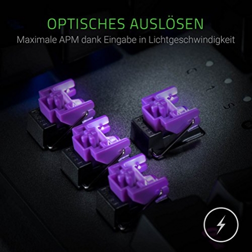 Razer Huntsman Elite Gaming Keyboard Opto-Mechanical Purple Switches DE-Layout