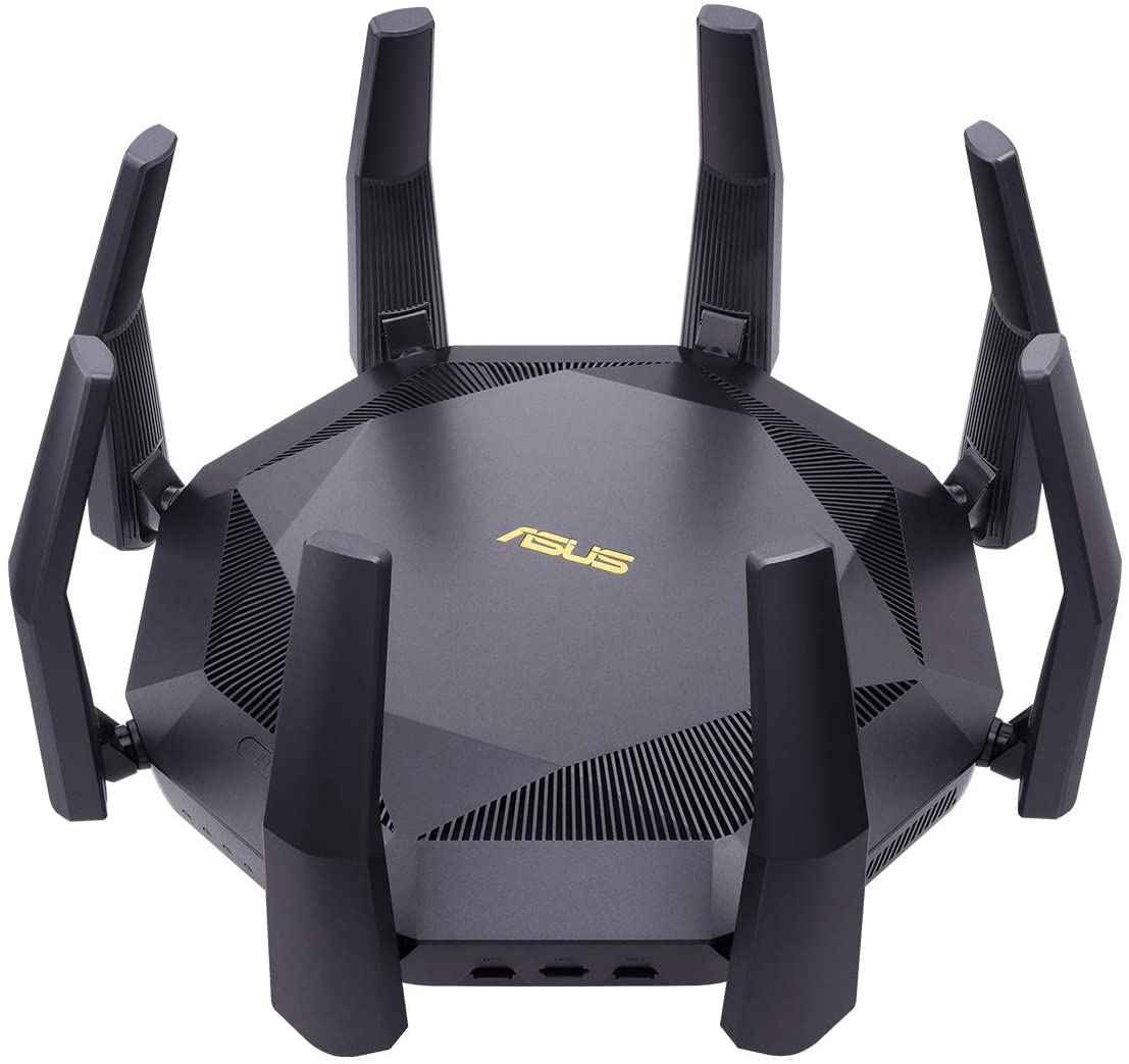 ASUS RT-AX89X Gaming Router Ai Mesh WLAN System Wi-Fi 6 AX6000 10G RJ45 10G SFP+ 2.2 GHz QC CPU AiProtection Pro USB 3.1 WPA3 Gaming AX6000 10G LAN