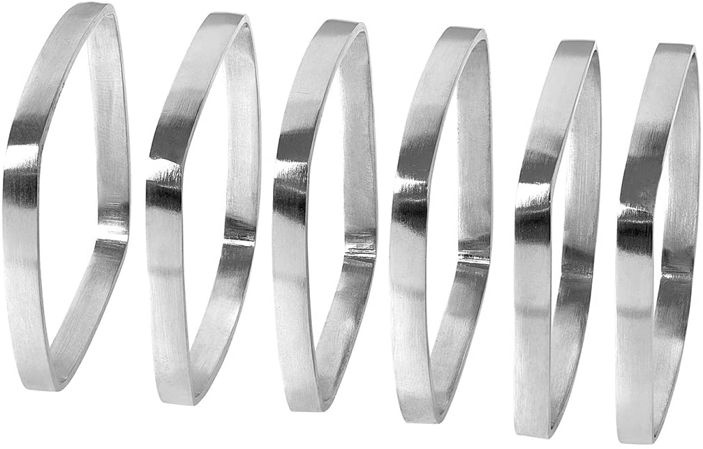Blomus Napkin Rings Set of 6 Matt Nickel – Opening 63741