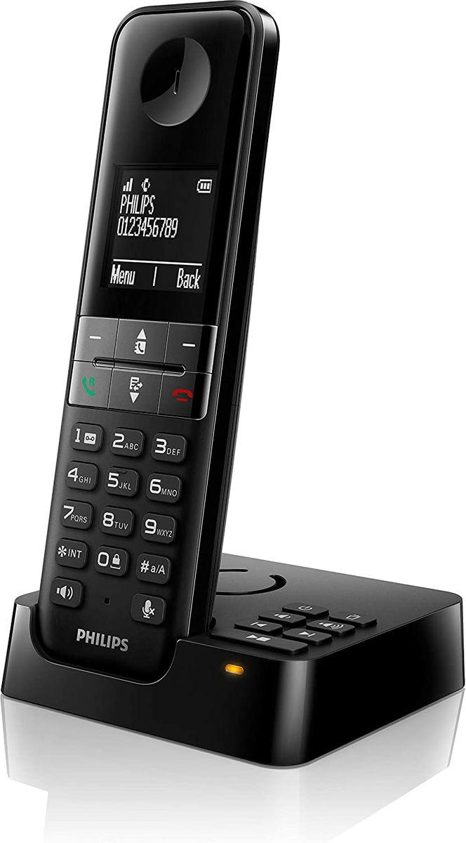 Philips-Telefon D4751B/01 Drahtlos Anrufbeantworter Überragender Klang D4751B/01 Single