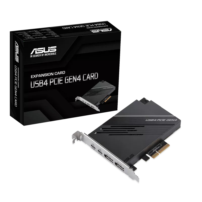 ASUS 90MC0CE0-M0EAY0 USB4 PCIe Gen4 Schnittstellenkarte, USB Typ-C & DisplayPort Ausgang, PCIe 4.0, für PC, Windows 10/11