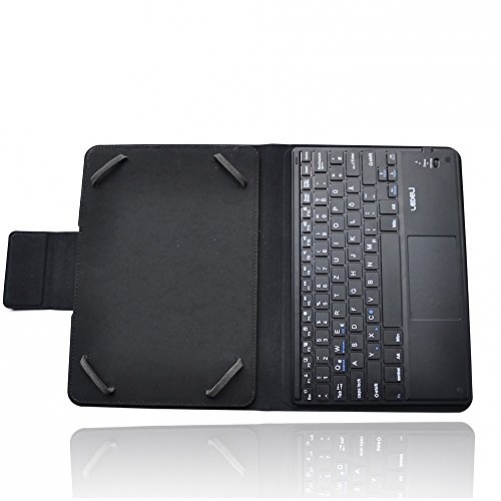 LEDELI Bluetooth Wireless Keyboard mit Schutzhülle Case Cover Tasche Hülle Etui für TrekStor für TrekStor SurfTab wintron 10.1 DE-Layout