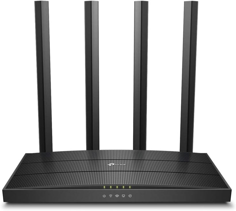 TP-Link Archer C6 Dualband Gigabit WLAN-Router 867Mbit/s 5GHz + 300Mbit/s 2,4GHz 4 Gigabit LAN-Port MU-MIMO IPTV Unterstützt keine DSL-Funktion