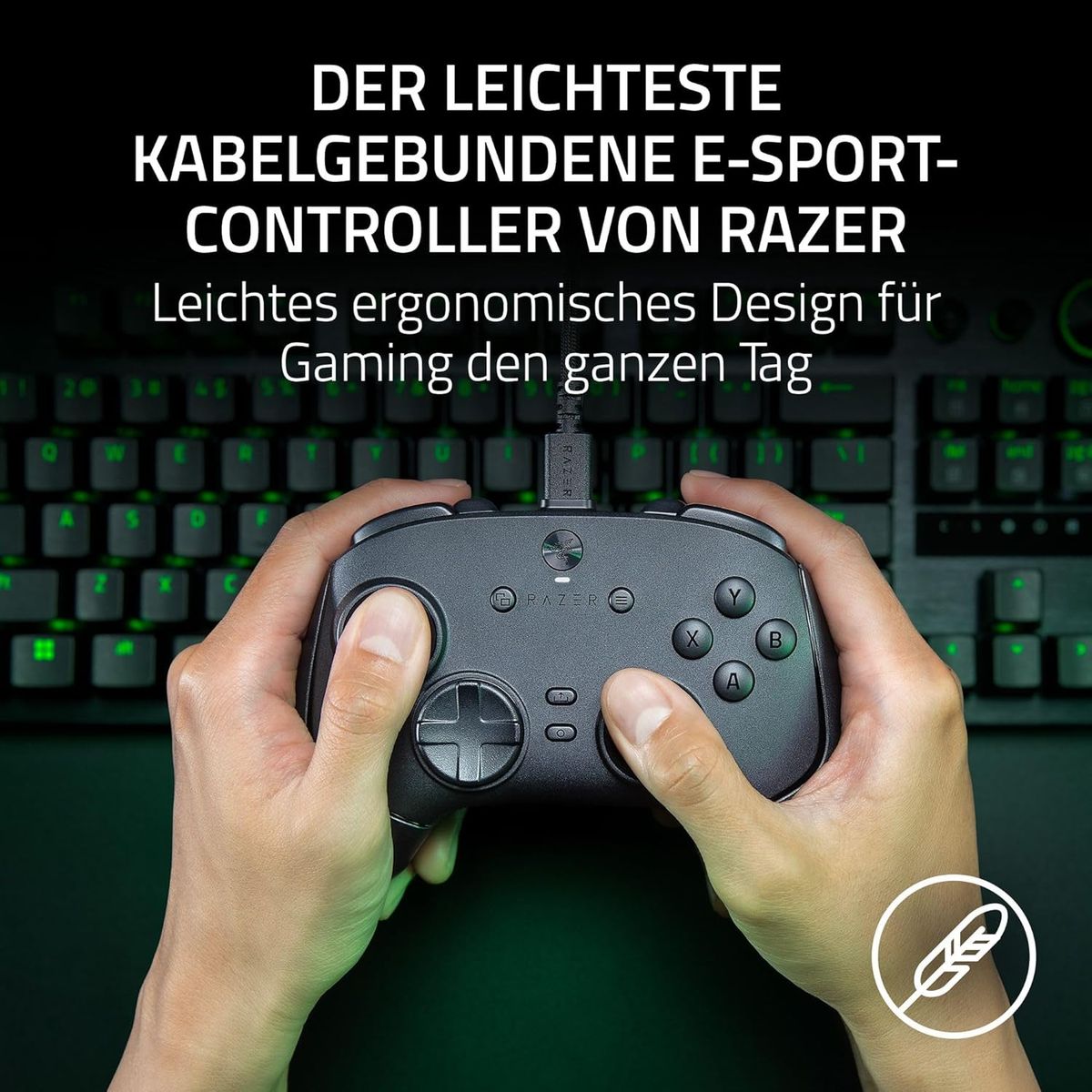 Razer Wolverine V3 Tournament Edition Kabelgebundener E‑Sport-Controller für PC, 8000 Hz HyperPolling, TMR-Analogsticks mit austauschbaren Caps, 4 Mausklick-Rücktasten, Schwarz