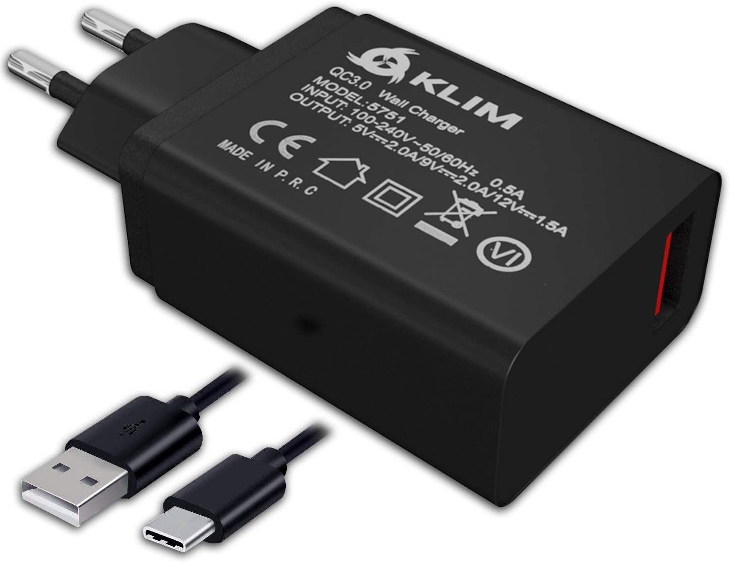 KLIM Fast Charger Fast Charger USB C Cable 2 m PLUS 10 W USB Charging Port