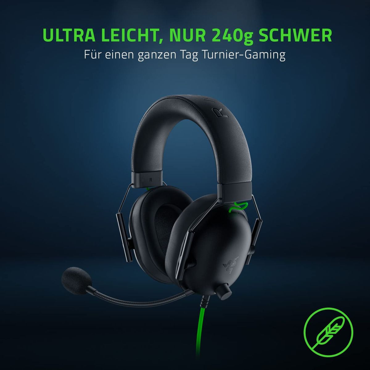 Razer BlackShark V2 X USB Gaming Headset Virtual 7.1 Surround-Sound for PC Black