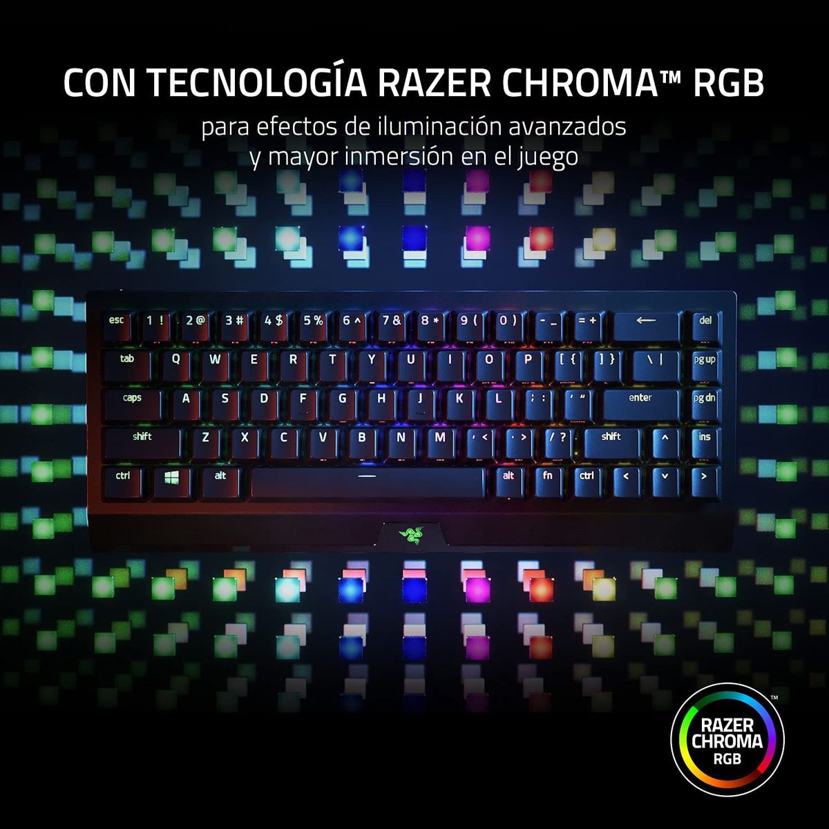 Razer BlackWidow V3 Mini Gaming Keyboard Dual Wireless Yellow Switches ESP Layout - QWERTY