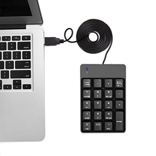 Jelly Comb Tragbare Schlanke Mini Nummernblock / Numeric Keypad, Dland Ergonomic USB 19 Tasten Numerische Ziffernblock Anzahl Externer Tastatur-Pad für Windows Desktop PC Laptop