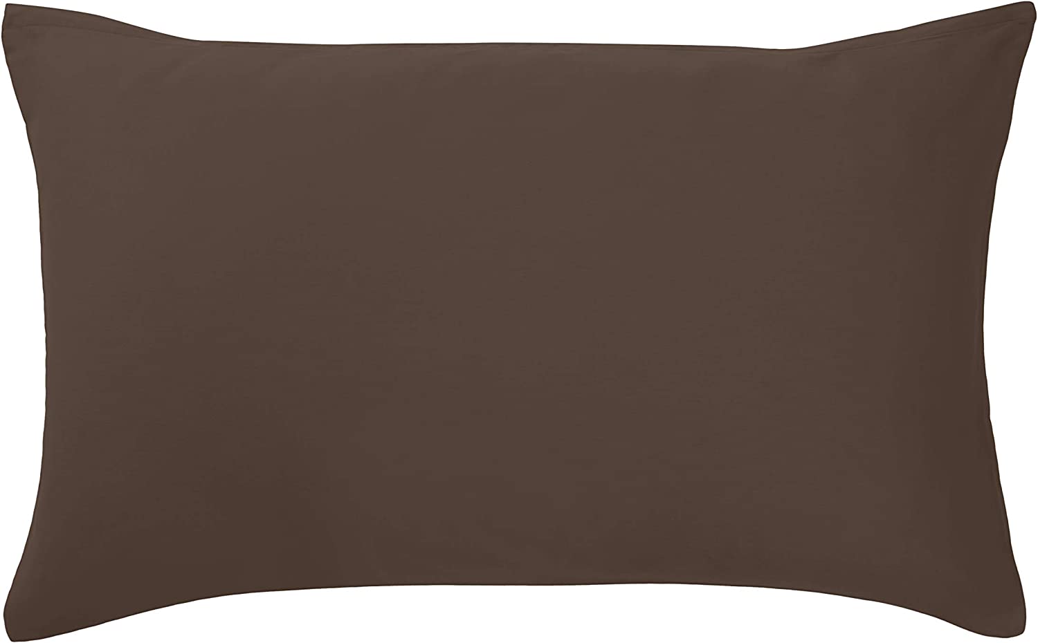 Amazon Basics - Bettwäsche-Set, Satin - 200 x 200 cm / 50 x 80 cm x 2, Braun 200 x 200 cm 50 x 80 cm x 2 Kissenbezug Brown