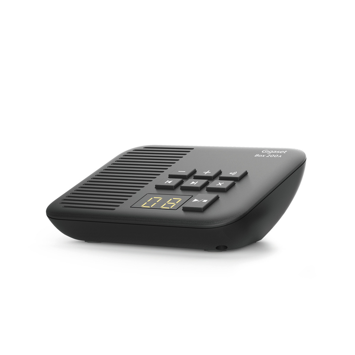 Gigaset Box 200A - DECT-Basis-Station mit Anrufbeantworter für Ihr eigenes Kommunikationssystem mit Gigaset Mobilteilen - Basis unterstützt 6 Mobilteile für den analogen Telefonanschluss, schwarz