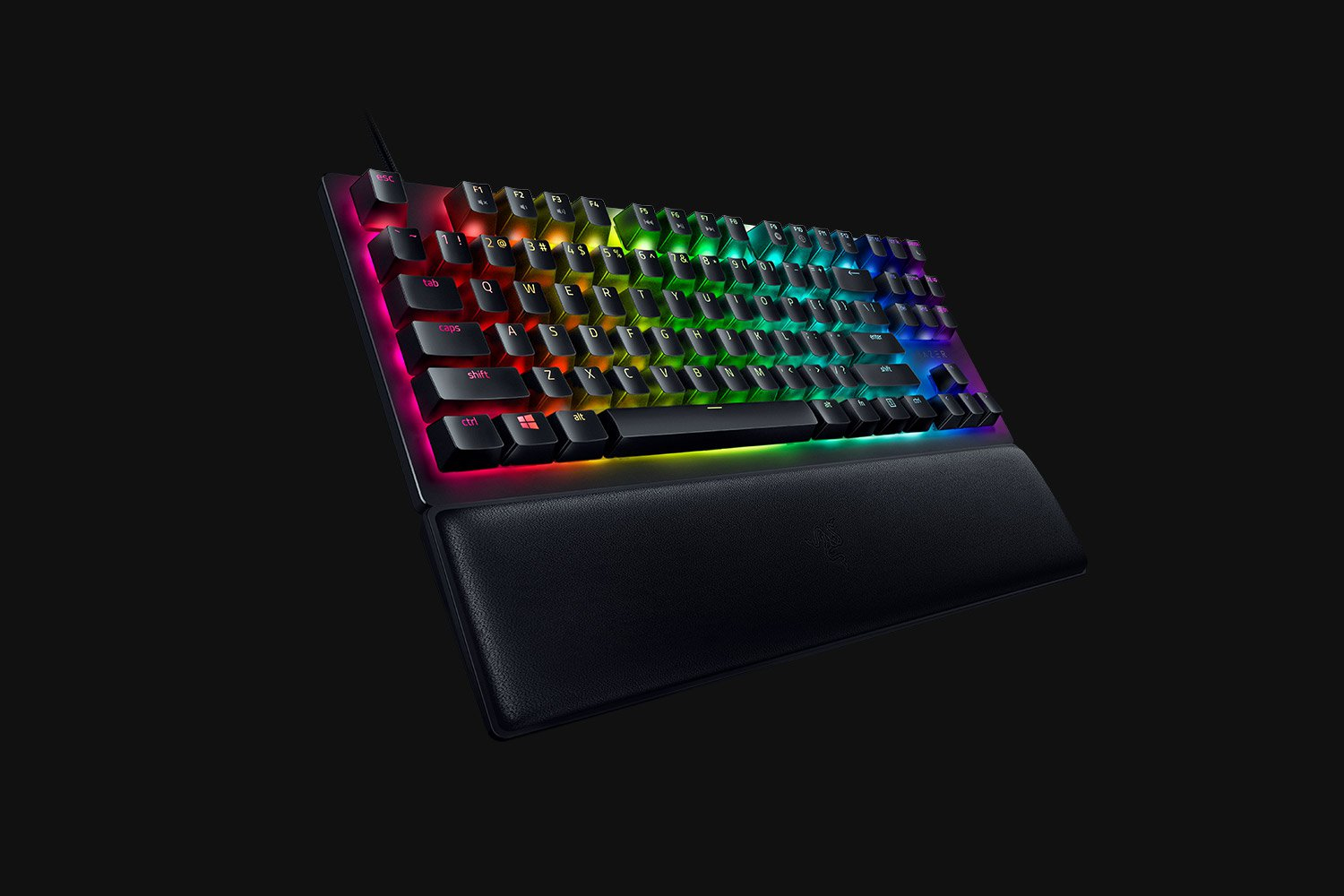 Razer Huntsman V2 TKL Gaming Keyboard Optical Red Switches Chroma RGB DE-Layout