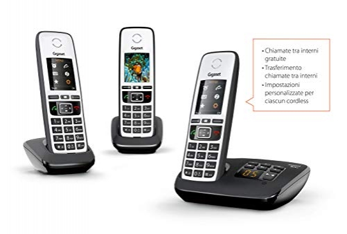 GIGASET A670A Telefono Cordless Trio Display a colori Nero/Grigio Chiaro IT