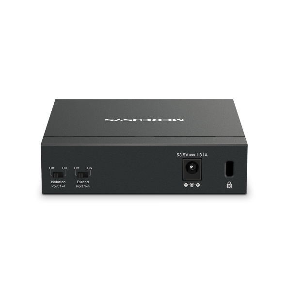Mercusys MS105GP 5-Port Gigabit Desktop Switch with 4-Port PoE+ up to 250m Black v1.0